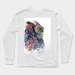 Cutebig horned owl Long Sleeve T-Shirt